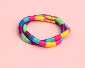 Colorful Double Strand Cotton Rope Bracelet For Women, Unique Gifts For Her