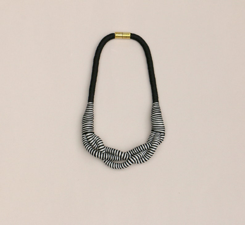 Gray Black Statement Necklace For Women, Unique Gifts For Her image 9