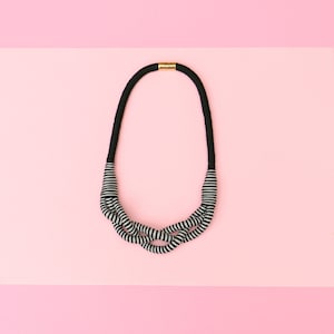 Gray Black Statement Necklace For Women, Unique Gifts For Her image 4