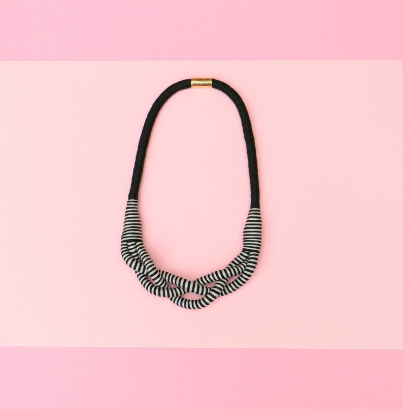 Gray Black Statement Necklace For Women, Unique Gifts For Her image 4