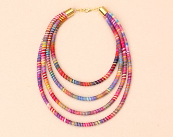 Colorful Multi Strand Necklace