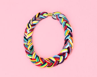Multi Color Yarn Necklace For Women