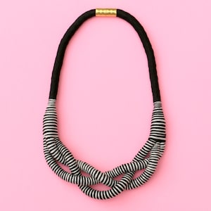 Gray Black Statement Necklace For Women, Unique Gifts For Her image 10