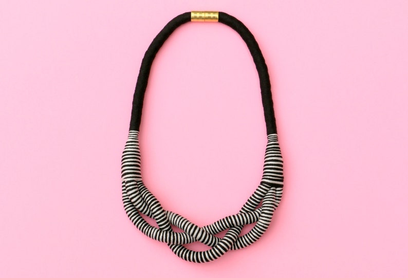 Gray Black Statement Necklace For Women, Unique Gifts For Her image 10