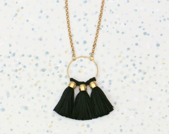 Unique Tassel Necklace With Brass