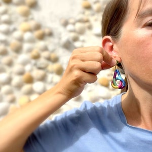 Colorful Loop Statement Earrings image 5