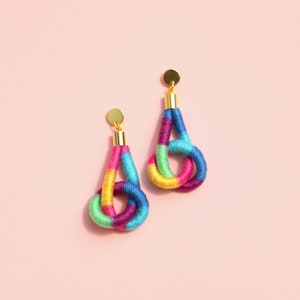 Colorful Loop Statement Earrings image 3