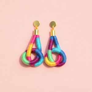 Colorful Loop Statement Earrings image 1