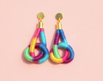 Colorful Loop Statement Earrings