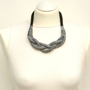 Gray Black Statement Necklace For Women, Unique Gifts For Her image 7