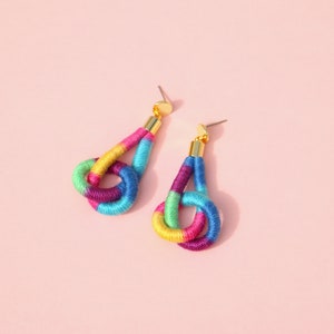 Colorful Loop Statement Earrings image 4