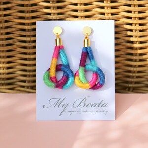 Colorful Loop Statement Earrings image 6