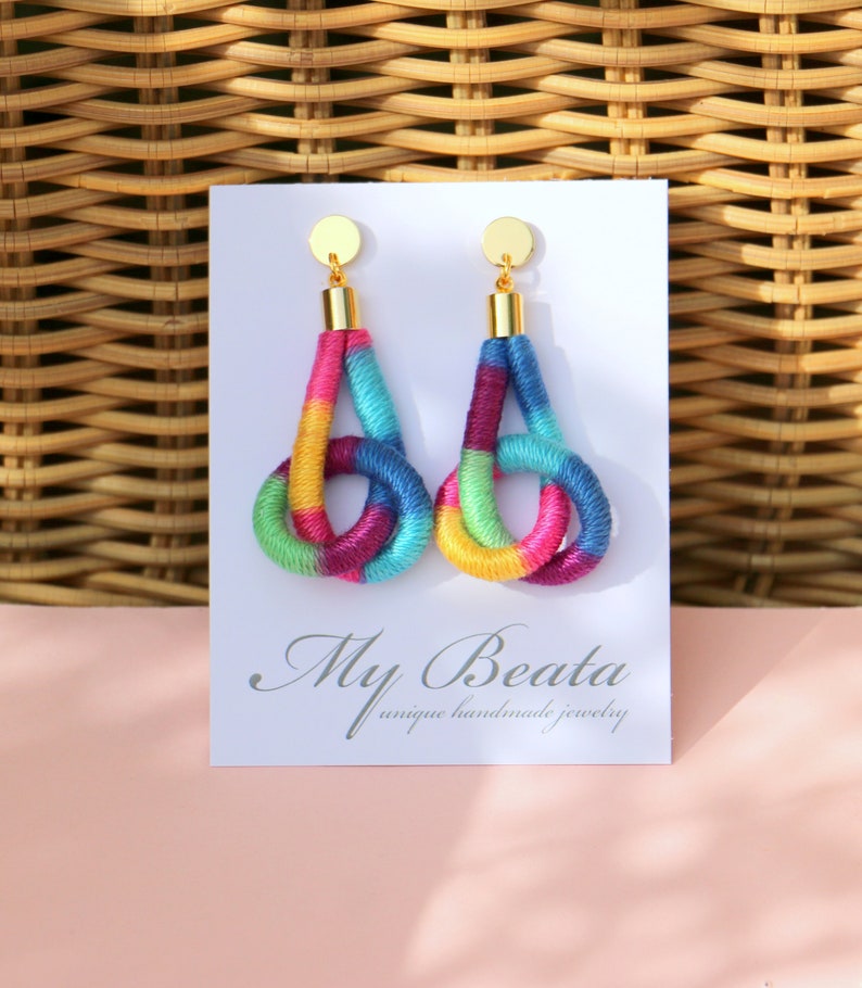 Colorful Loop Statement Earrings image 6