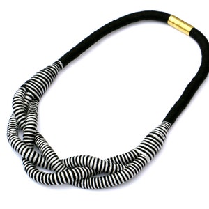 Gray Black Statement Necklace For Women, Unique Gifts For Her image 2