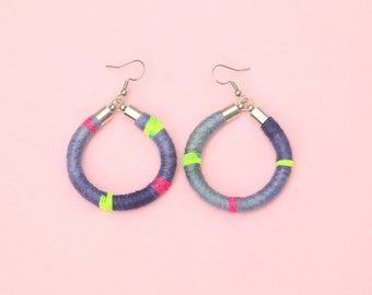 Neon Pop Circle Earrings, Unique Gifts For Women