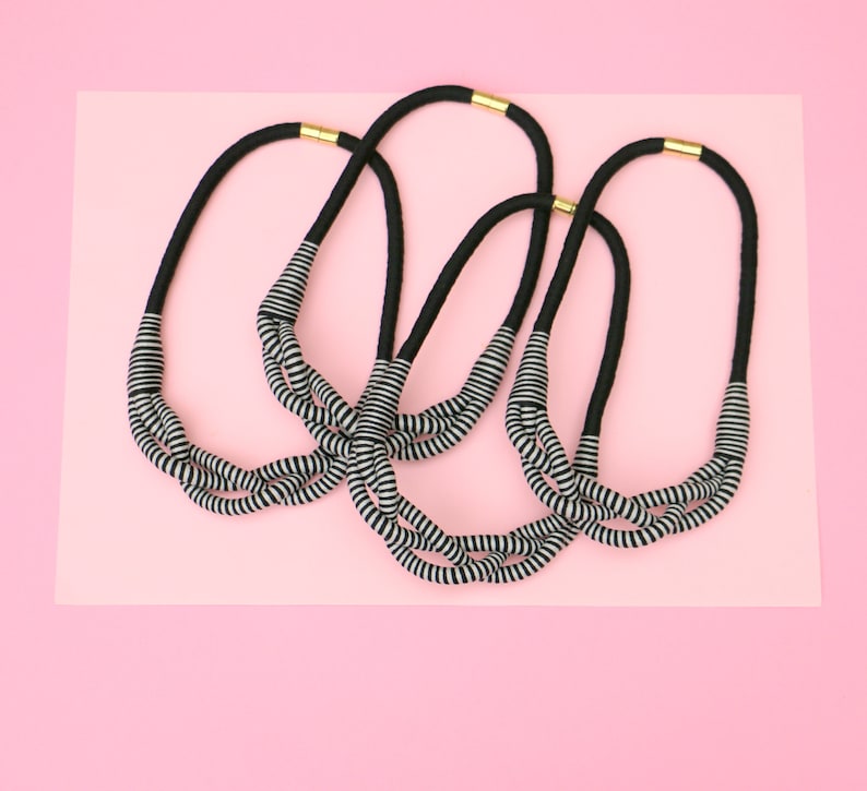 Gray Black Statement Necklace For Women, Unique Gifts For Her image 5