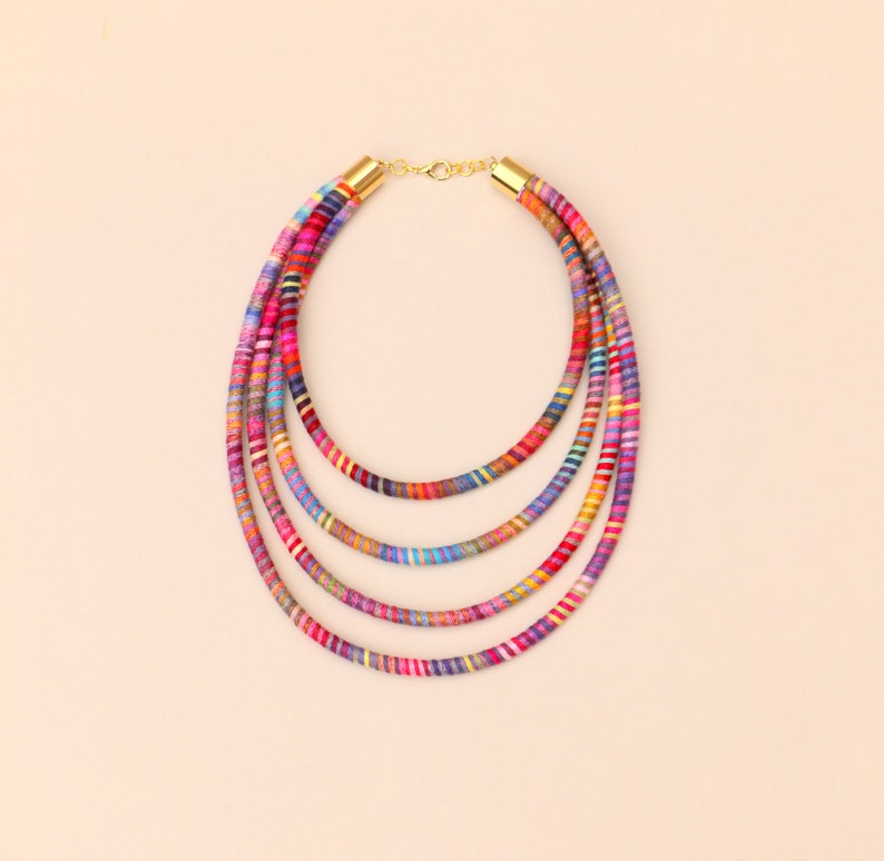 Colorful Multi Strand Necklace image 6