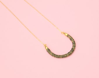 Small Necklace Gold Black