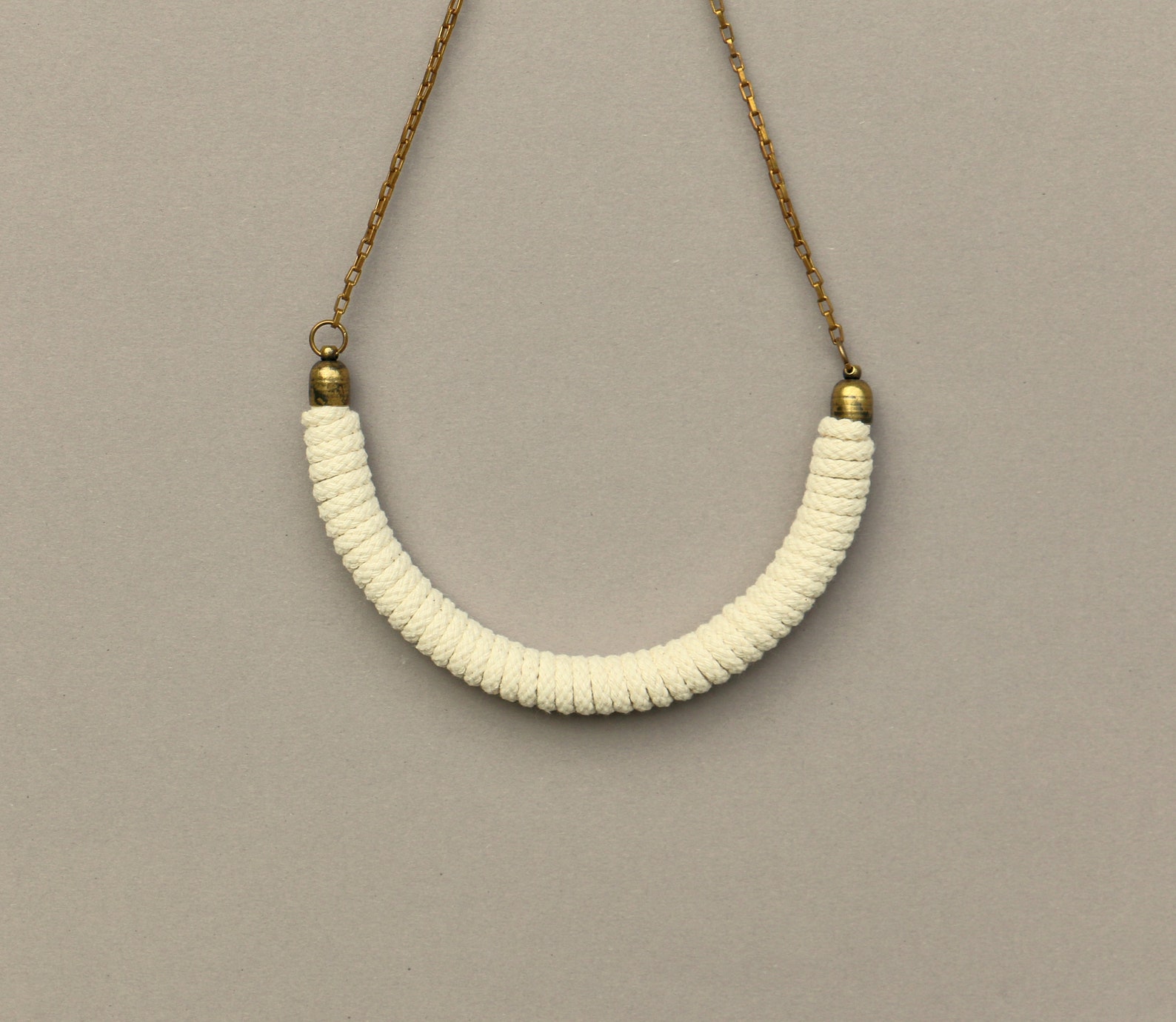 Coiled Cotton Rope Necklace For Women Unique Gifts Under 30 Etsy