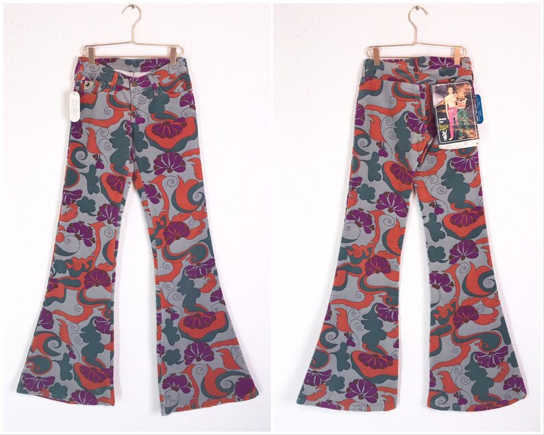 paisley bell bottom pants