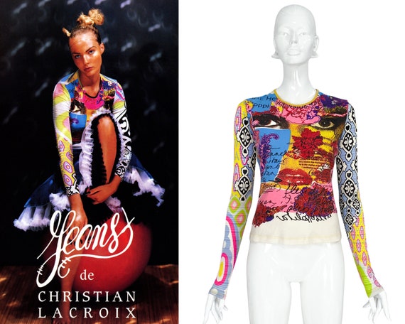 1990s Christian Lacroix top, 90s long sleeved T-s… - image 2