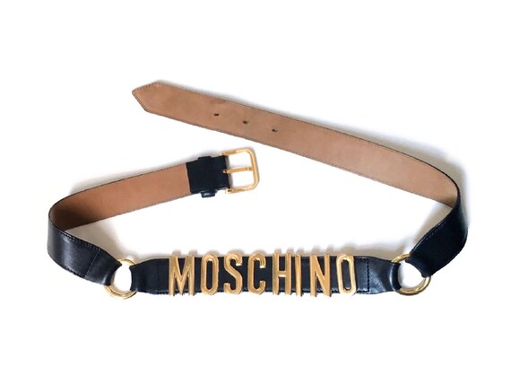 80s Moschino, Moschino logo belt, Moschino vintage