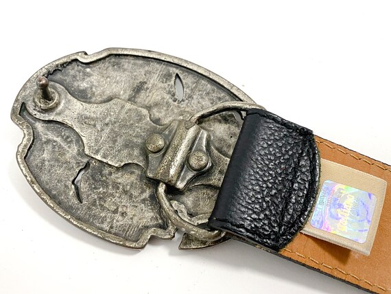 John Galliano Pink Leather Letter Logo Design Round Buckle Belt