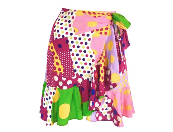 Christian lacroix vintage, vintage wrap skirt, pol