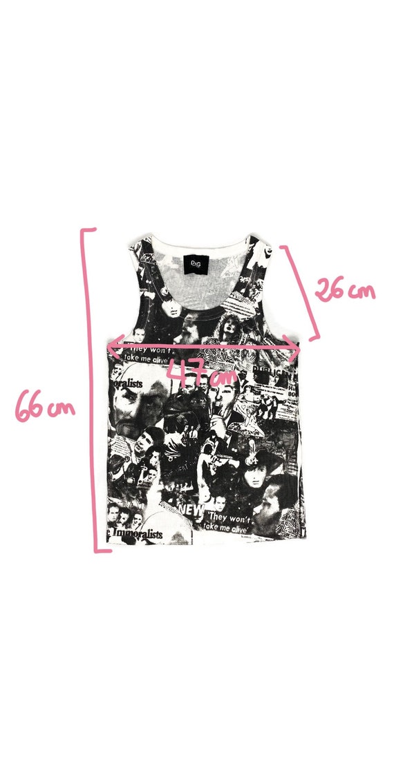 archive DOLCE&GABBANA デカロゴプリントタンクトップ y2k トップス