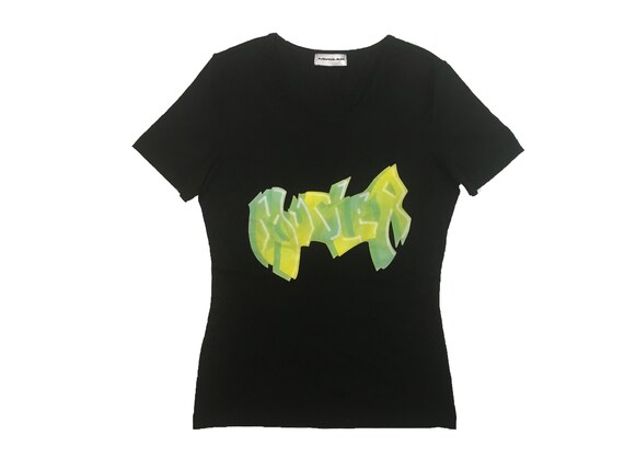 Thierry Mugler tshirt, mugler gaffiti, vintage thi