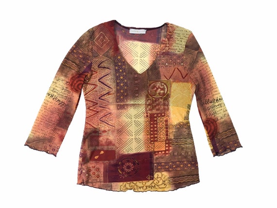 90s mesh top, abstract mesh top, gaultier style, v