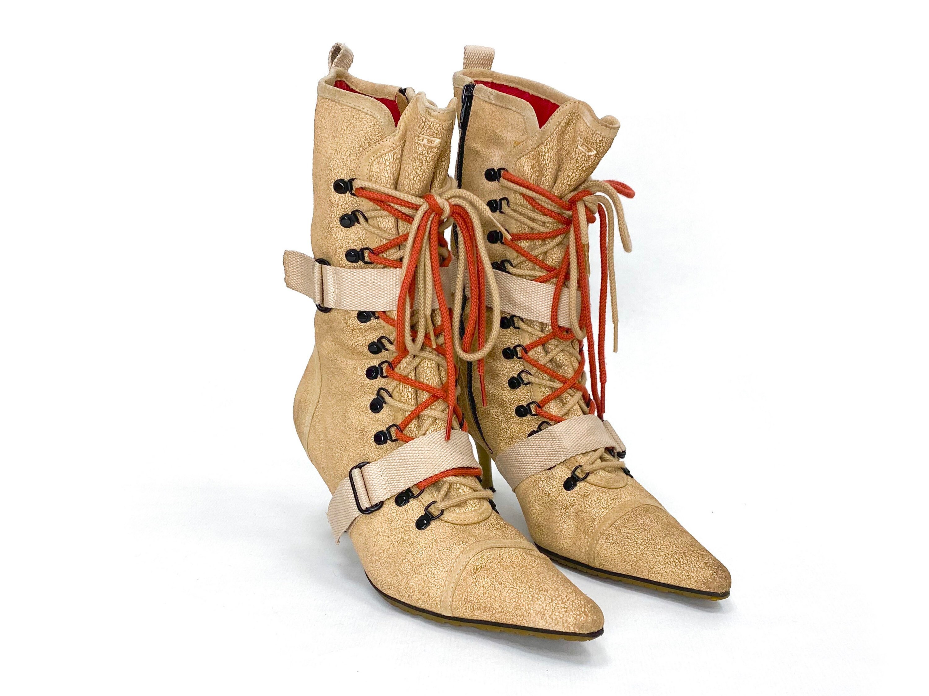 2000s DIESEL BLACK GOLD lace up boots