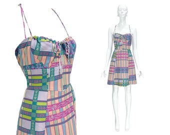 1990s Christian Lacroix dress, 90s dress, 90s Christian Lacroix, vintage designer dress, 90s summer dress, pastel colors