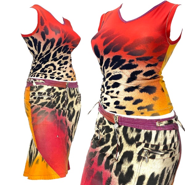 Vintage Cavalli Leopard Skirt