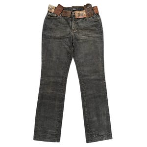 【archive】90s Dolce&Gabbana Python denim Vintage Dolce & Gabbana D&G distress Jeans With Python Denim