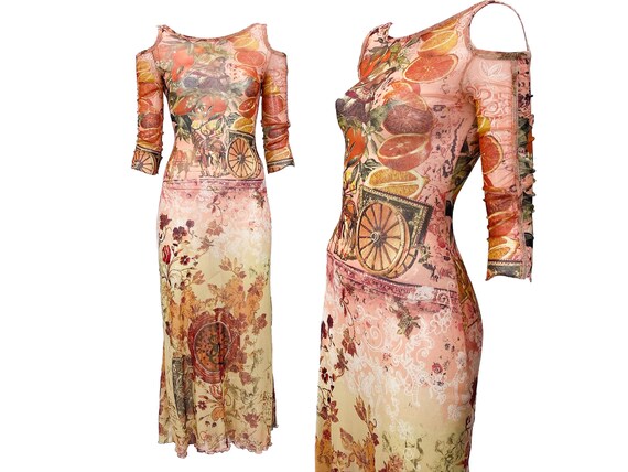 Save the Queen Dress 90s Mesh Dress Ruched Dress Floral - Etsy Hong Kong