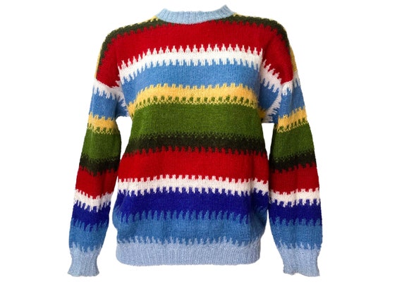 Wool sweater, vintage wool sweater, striped sweate