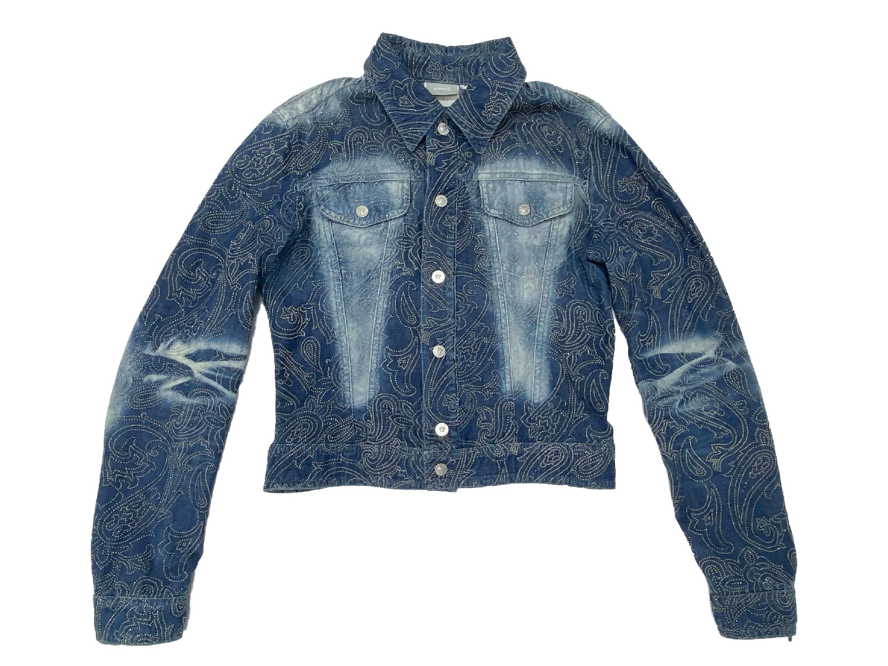 2000s Versace Set, Y2k Versace Jeans, Versace Denim Set, Low Waisted ...