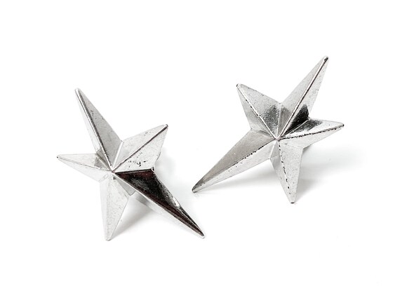 Thierry Mugler earrings, 90s earrings, star shape