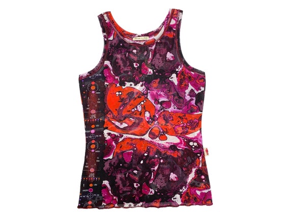 Jean Paul Gaultier 絵画プリント タンクトップ Jean Paul Gaultier