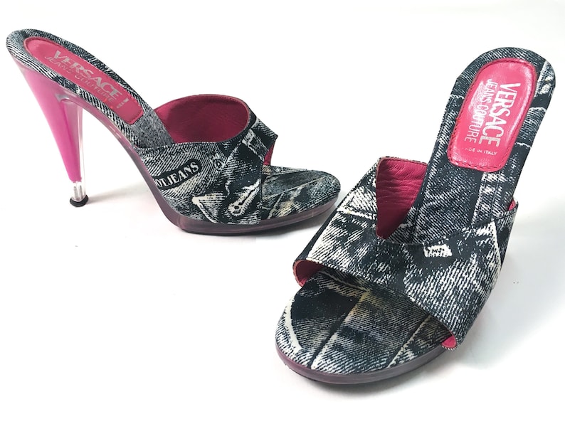 versace perspex mules