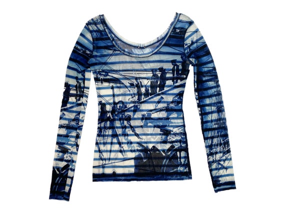 Jean Paul Gaultier maille, 90s mesh top, Gaultier