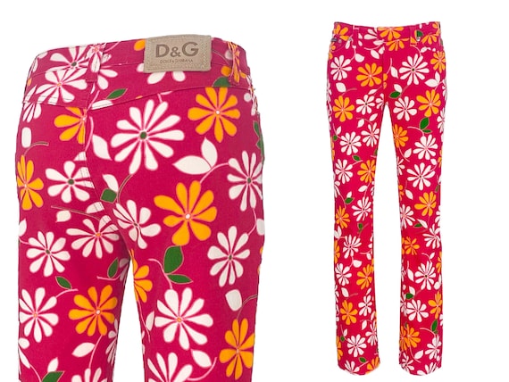 Dolce and gabbana floral pants hotsell