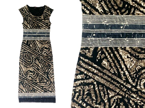 90s mesh dress, tattoo print dress, tattoo mesh, a