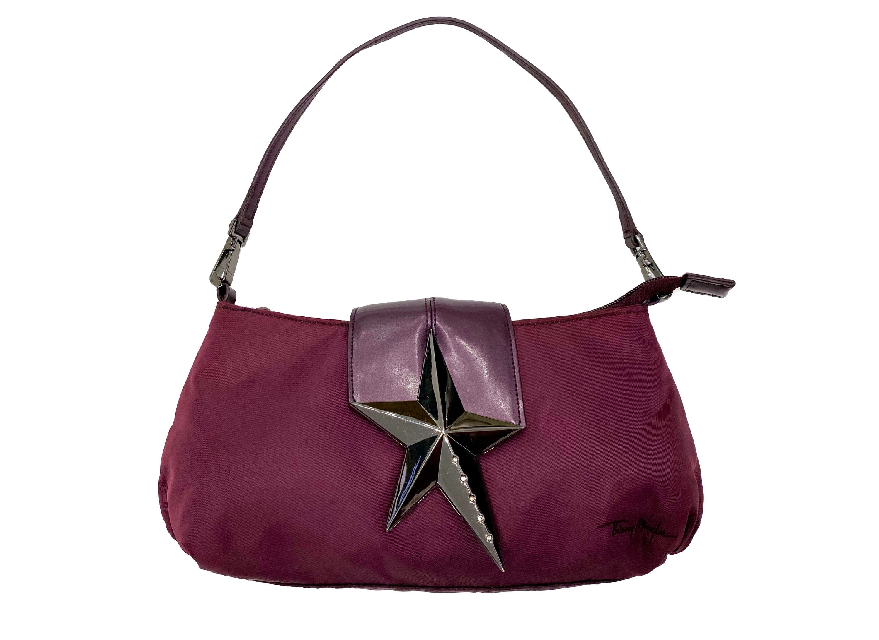 Thierry Mugler, nylon shoulder bag, Thierry mugler star
