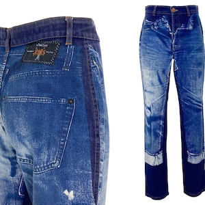 1990s Jean Paul Gaultier, s/s 1997 Gaultier, Gaultier trompe l&#39;oeil, 90s clothing, vintage Gaultier, Jean Paul Gaultier, vintage jeans