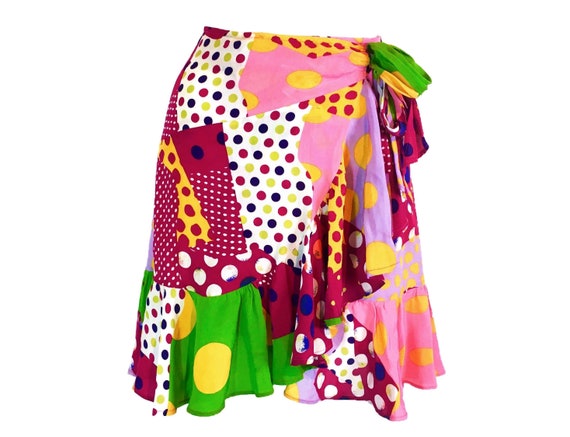 Christian lacroix vintage, vintage wrap skirt, pol