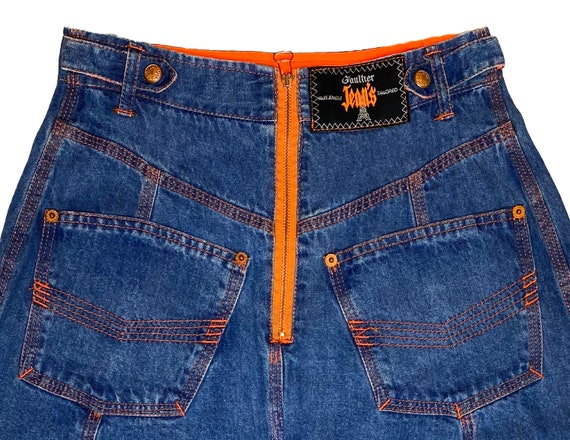 Gaultier Jean’s, 90s Gaultier, denim skirt, tencel