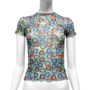 2000s Jean Paul Gaultier S/S 2001, Gaultier mesh top, Gaultier abstract mesh top, y2k clothing, vintage Gaultier, Gaultier JPG, JPG tattoo