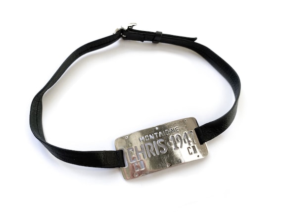 Christian Dior choker, Dior license plate, Dior vi